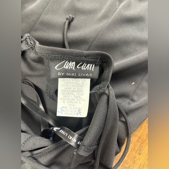 Zum Zum size 1 Juniors Black Floor Length Prom or Evening Dress LBD y2k Fitted - Picture 5 of 12